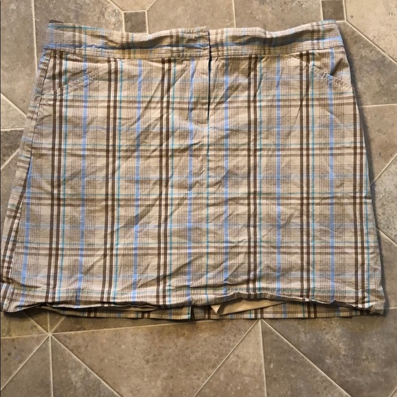 Izod plaid skirt stretch size 12 shorts under - Picture 1 of 5